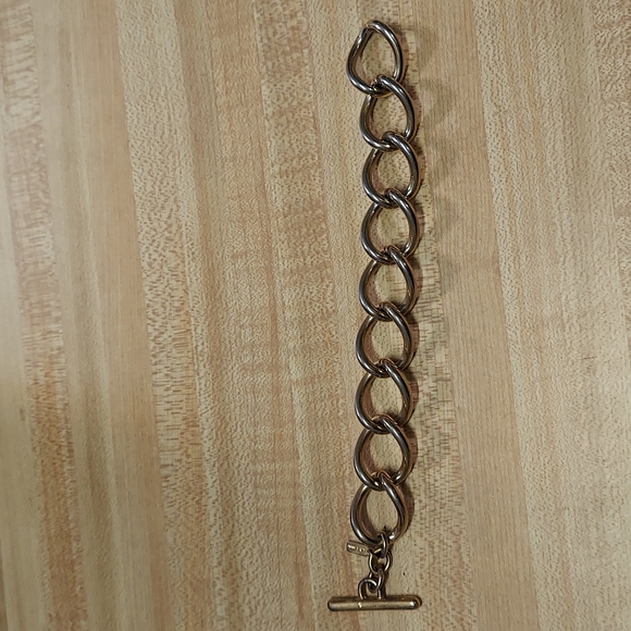 Monet - Gold Tone Chunky Link 8" Bracelet with Toggle Closure